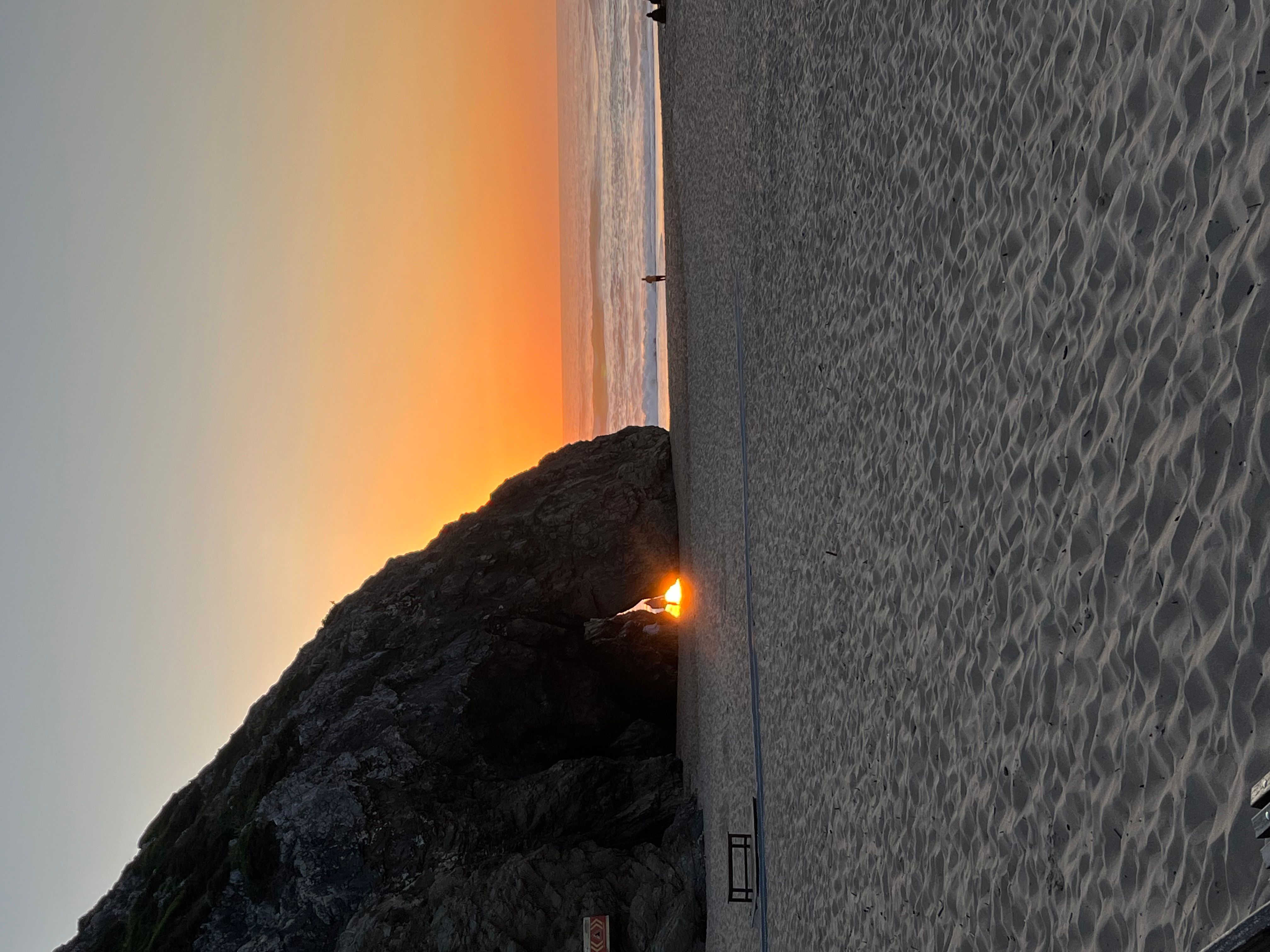 A fire at dusk in Portugal